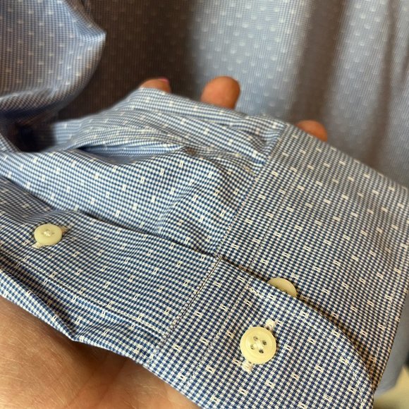 NWT Ralph Lauren Classic Fit Non Iron Blue Button Down Collared Dress Sh… - Picture 3 of 9